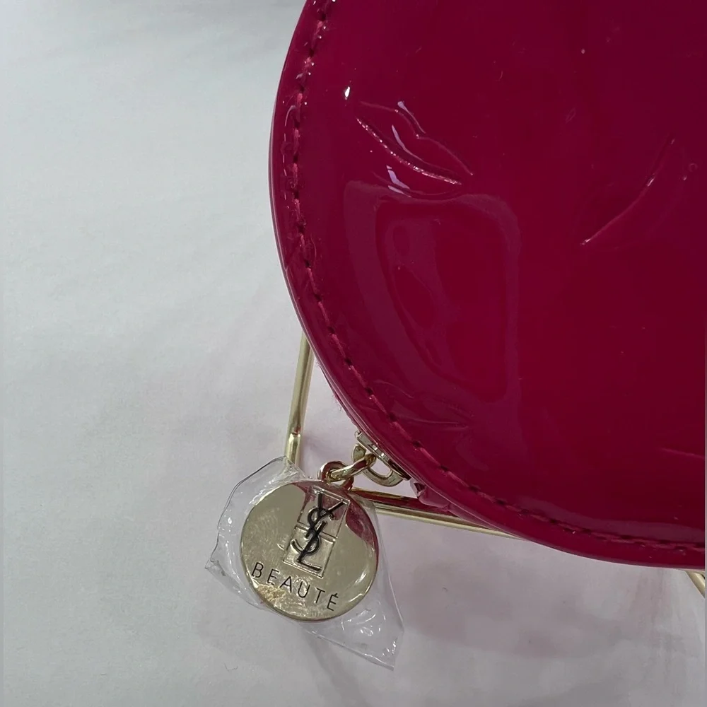 Yves Saint Laurent Hot Pink Patent Leather Beaute Pouch - NWOT